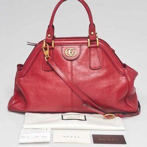 Gucci Red Leather Re(Belle) Medium Shoulder Bag